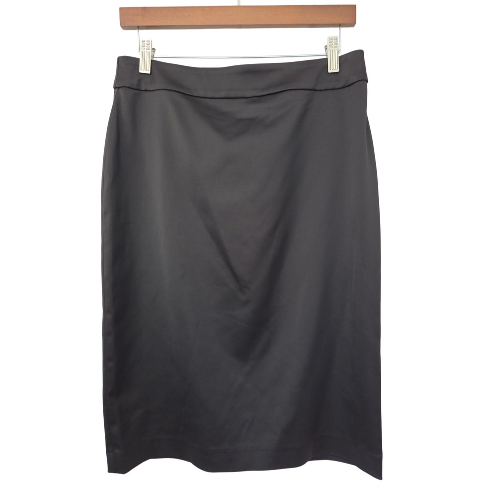 Tadashi Collection stretch Satin Pencil Skirt Women 8 Black ID70264M